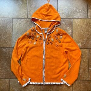 BEREK vintage zip up football hooded cardigan size large excellent condition